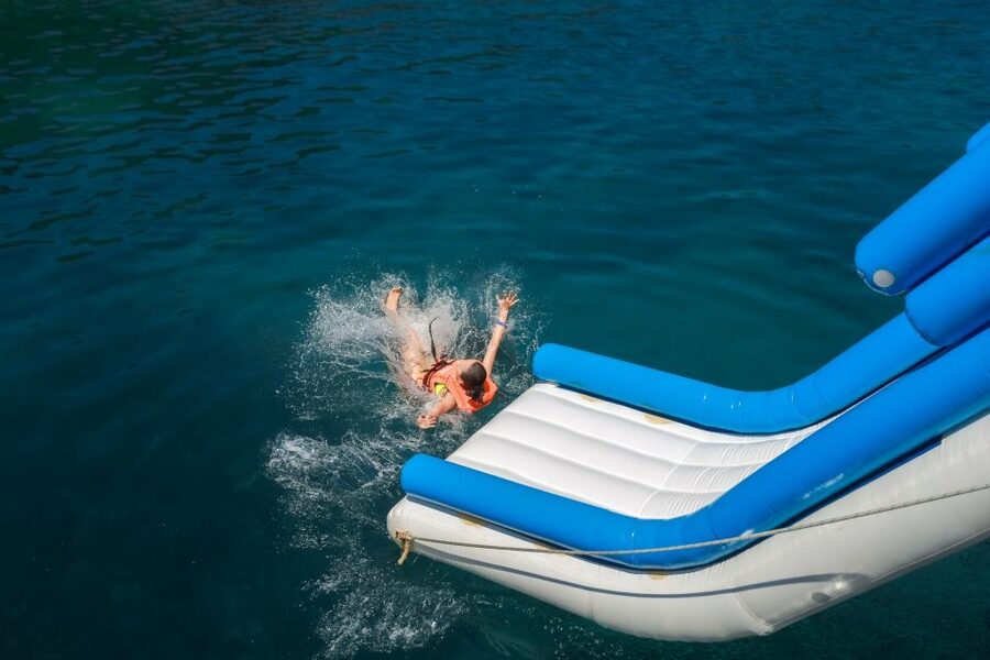 Amazing Coral Island & Sunset Dinner with Power Catamaran - Coral Island: Beach Time, Snorkeling and Shared Water Gear