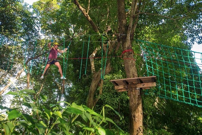 Jungle Xtreme Adventures and Zipline - Crossing the platforms, bridges, and nets