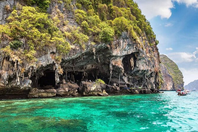 Phi Phi & Bamboo Islands Snorkeling Tour w/ Fins by Speedboat - Monkey Beach from the water
