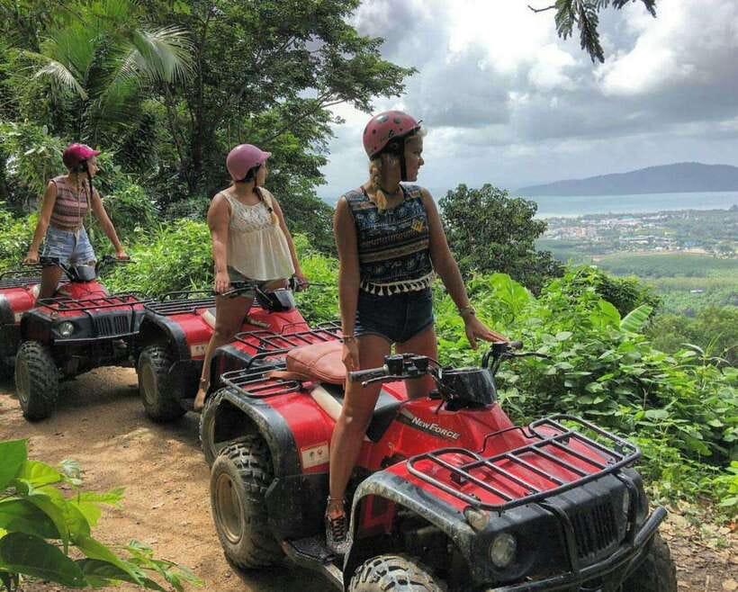 Phuket: Big Buddha Viewpoint ATV Tour and Zipline Adventure - Zipline platforms in the treetops