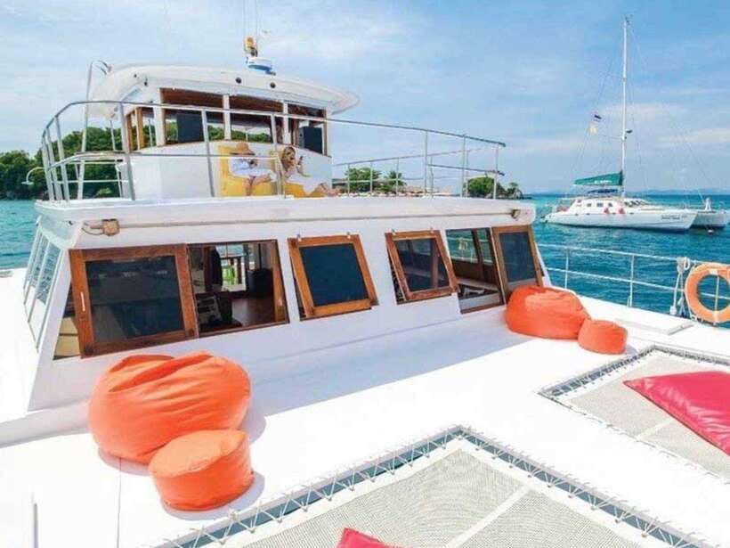 Phuket: Coral Island Snorkeling and Sunset Catamaran Cruise - Beach time and snorkeling at Coral Island