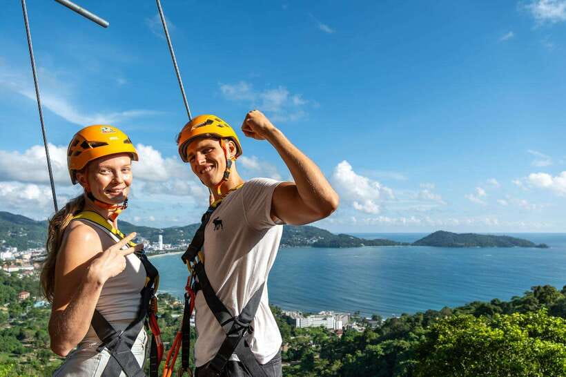 Phuket: Erawan Zipline Adventure with Ocean Views in Patong - Patong from the first platform