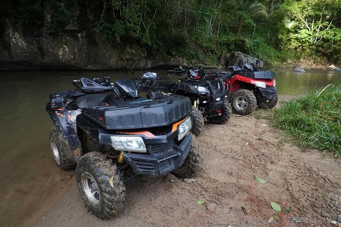 Rafting 7KM & ATV visit monkey cave and waterfall with Lunch - A quick zipline, then a waterfall