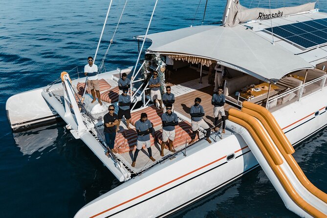 Rhapsody Phuket Coral & Racha Sunset Catamaran Cruise - Pickup, group size, and practical planning